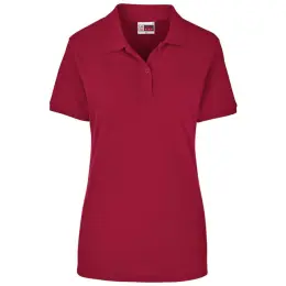 Ladies Houston Stretch Golf Shirt Red Front